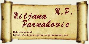 Miljana Parmaković vizit kartica
